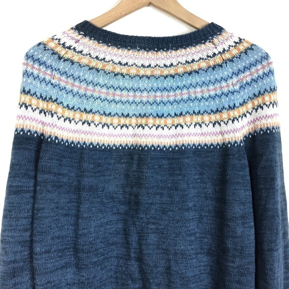 TIARA Cardigan Sweater Fair Isle Ribbon Bows Velvet Fairycore Cottagecore Large - Picture 4 of 9